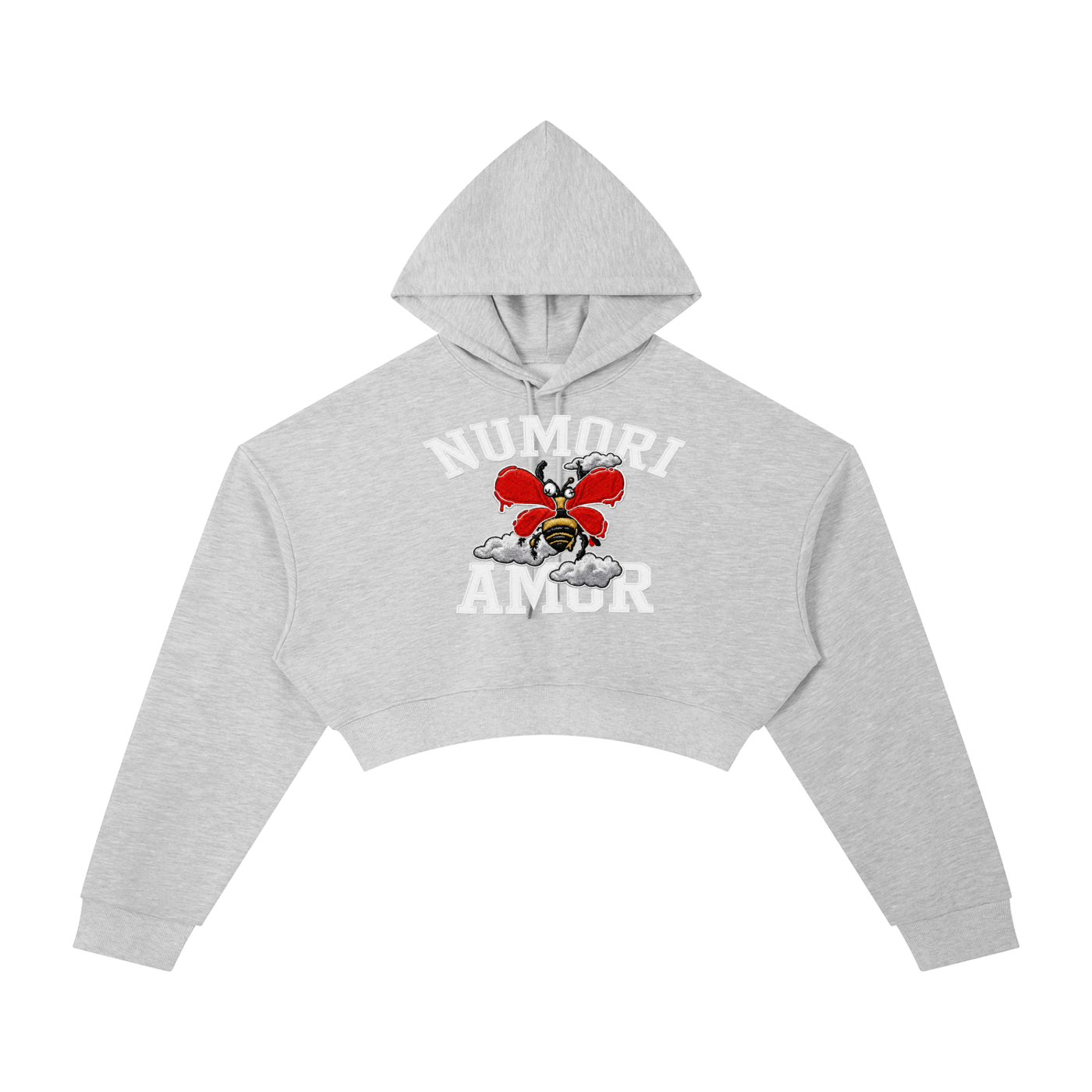 Numori Cropped Hoodie Red